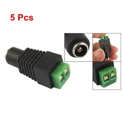 5 stücke 5,5x2,1mm DC Weiblichen zu Männlichen Stecker Power Adapter Kabel Buchse Stecker Buchse für SMD5050/ 3528/5630 LED Streifen Licht