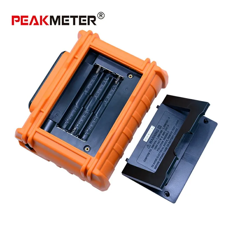 PEAKMETER MS2302 Digital Earth Resistance Tester 0ohm ~ 4K ohm 100 gruppi registrazione dati con display LCD retroilluminato