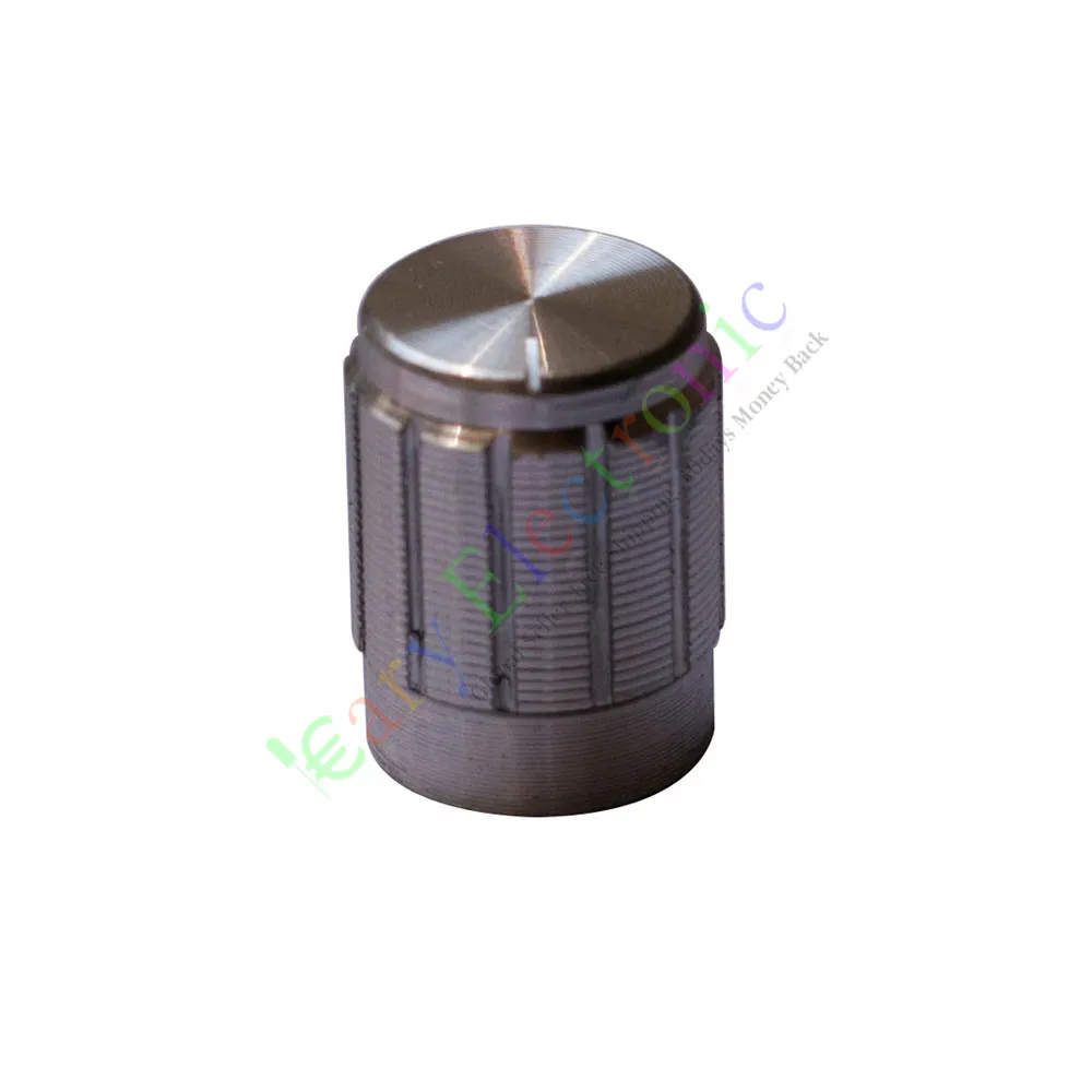 Venta al por mayor y al por menor, 10 unidades, Pedal de 13mm con falda superior, perilla plateada, amplificador de tubo de guitarra, audio de bajo de JAZZ, pieza DIY, envío gratis