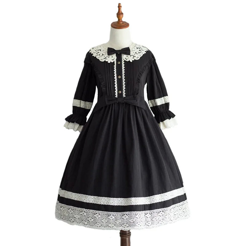 Donne Abito di Pizzo Gothic Lolita Ragazza Cosplay Costumi Vintage Palace Abiti Da Principessa Rinascimentale Delle Signore