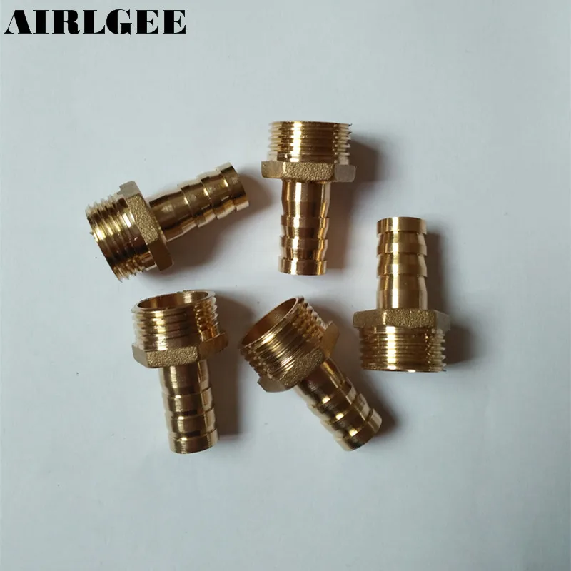 5 Pcs 8mm Water Gas Air Hose Barb 1/2