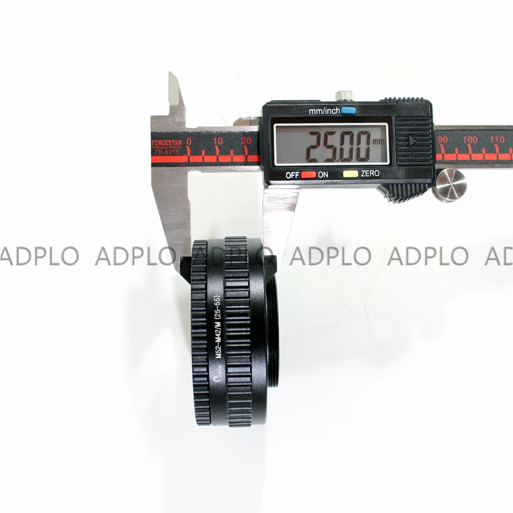 ADPLO 25-55mm Macro Extension Tube M52-M42 /M52 Lens to M42 Camera Adjustable Focusing Helicoid Ring Adapter