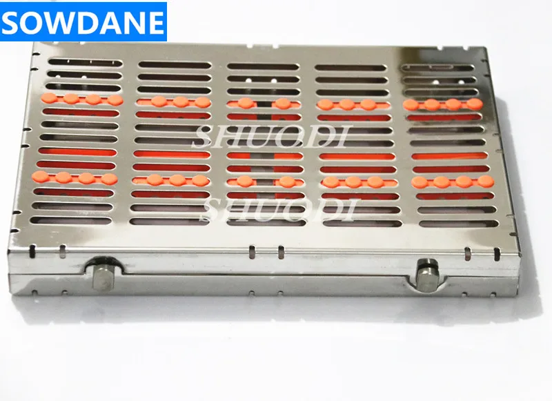 

High Quality Dental Stainless Steel Disinfection Placing Box Tray for 20 pcs Dental Instrument for Instrument Disinfection Plate