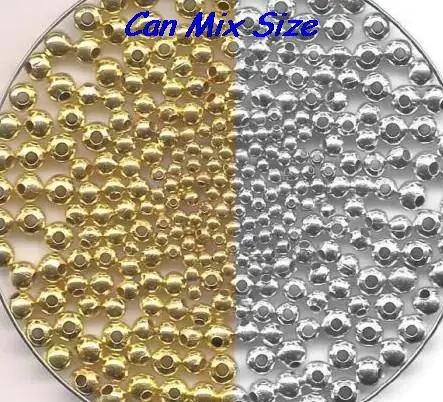 Free shipment 4mm 4000pcs/lot silver Gold Spacer Beads, new acrylic beads For Chunky Jewellery for DIY bracelet cross making