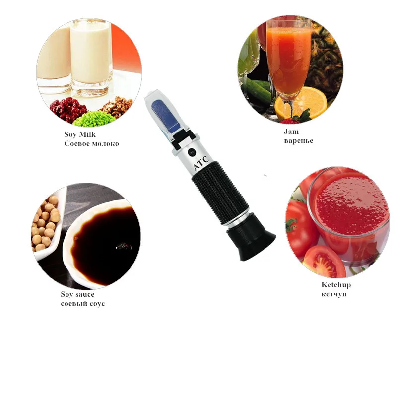 Brix Refractometer Tester With ATC Calibration Sugar 0-32% Tools Meter for Fruit Vegetables Juice Refractometro