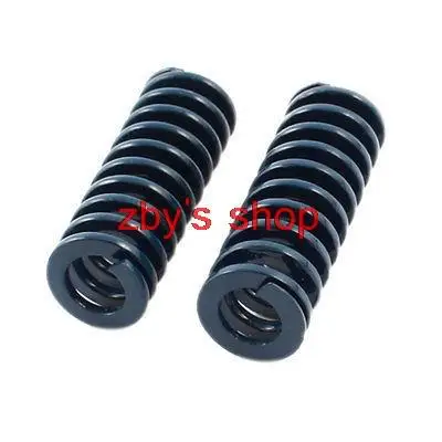 

2 Pcs 25mm Long 10mm Hole Dia Light Load Blue Tubular Compression Die Spring