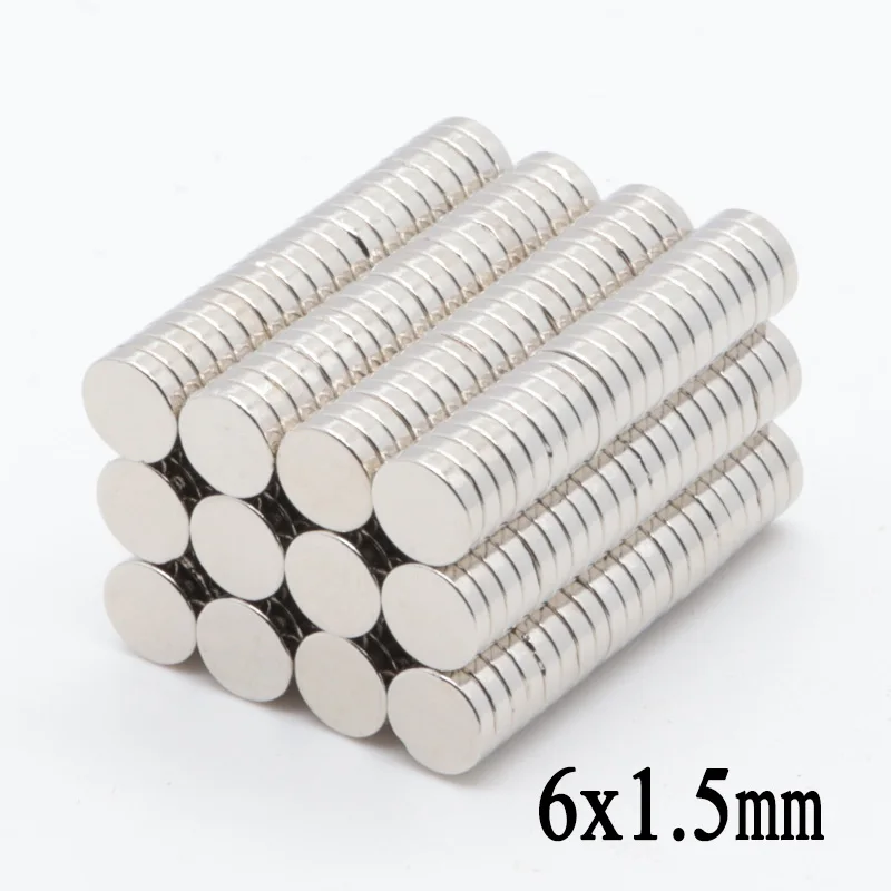 

1000PCS 6x1.5 mm Rare Earth Magnets Round NdFeB Magnets Magnets Strong Magnetic Neodymium Magnets Cylinder 6*1.5