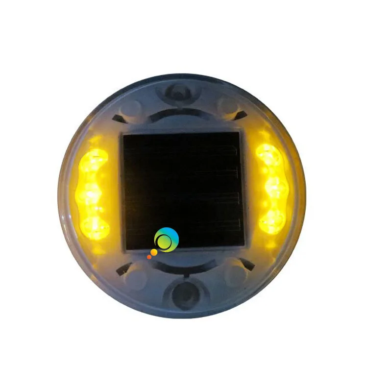 LED landscape High quality plastic housing yellow flashing led solar power road stud