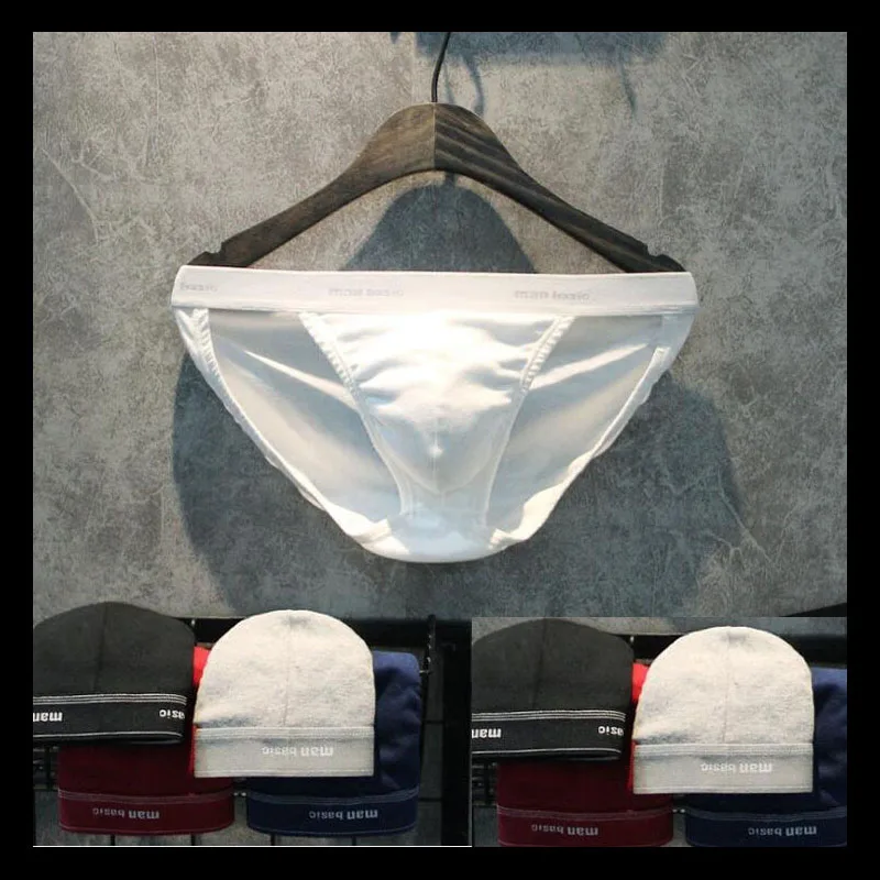 Ropa interior de algodón puro para hombre, calzoncillos sexys de cadera alta, venta al por mayor