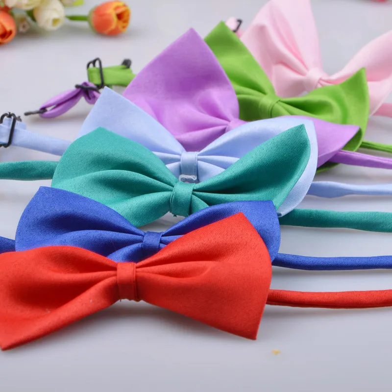 10pcs/lot Mix Colors Wholesale Pet Grooming Accessories Rabbit Cat Dog Bow Tie Adjustable Bowtie Multicolor Polyester