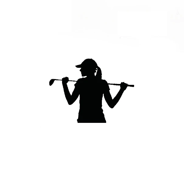 Woman Golfer Golf Player Sticker Car Decal Rear windshield Window Decor Decals Waterproof Vinyl Bumper Stickers L536