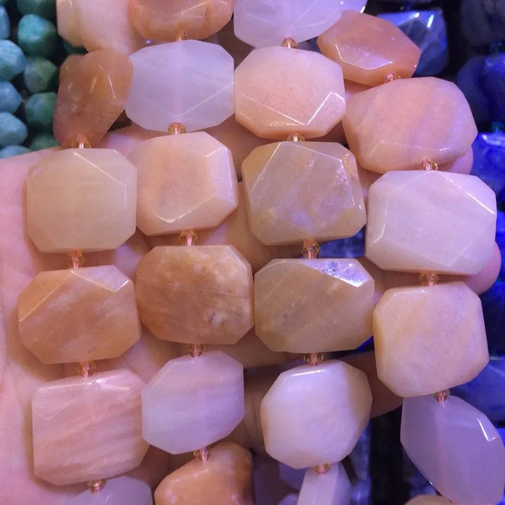 

natural yellow jades beads natural gem stone beads DIY loose beads for jewelry making strand 15"