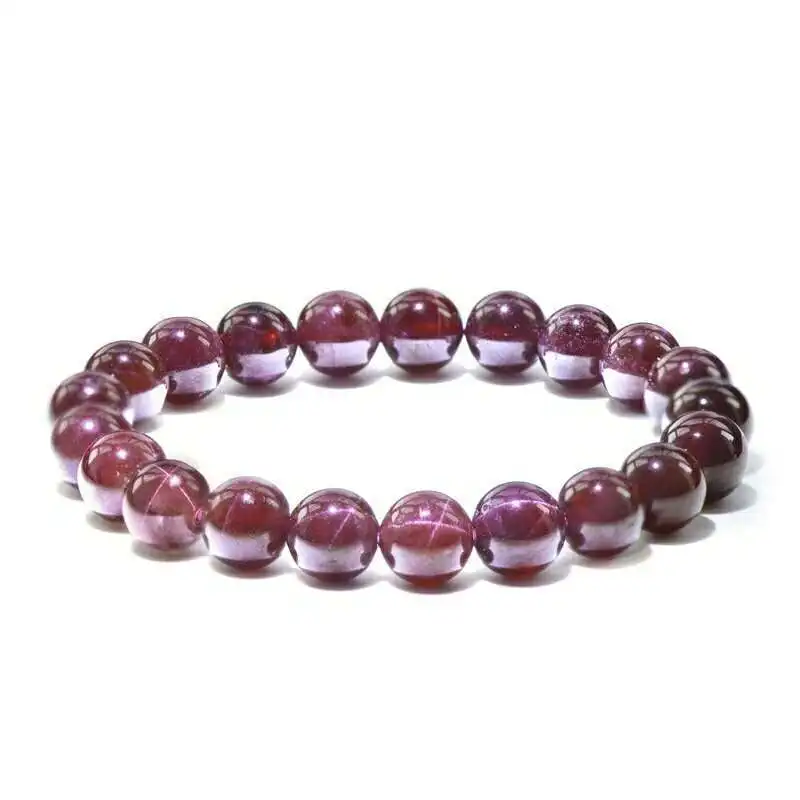 Natural Wine Red Garnet Star Light Beads Bracelet Gemstone Round Beads Bracelet Garnet Women 7mm 8mm 9mm 10mm 11mm AAAAA