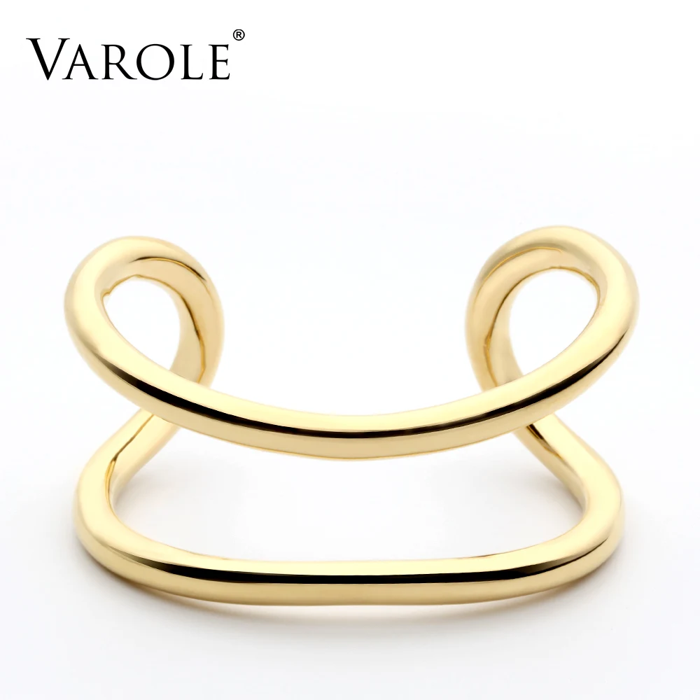 

VAROLE New Style Gold Color Cuff Bracelets & Bangles Women High Quality Bracelet Love Bangle Jewelry