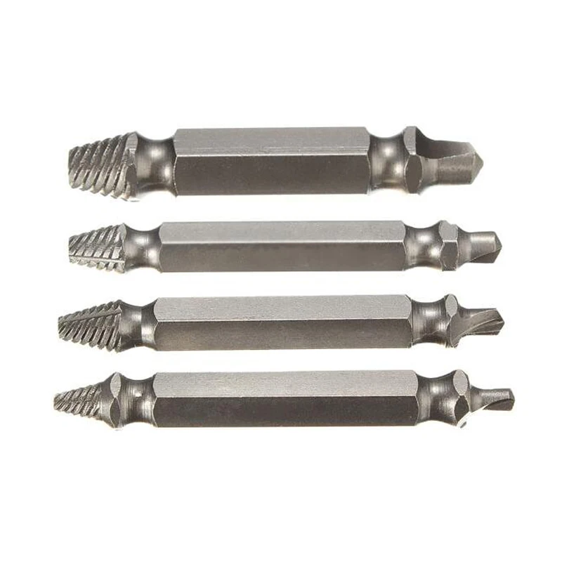 WENXING 4Pcs Screw Extractorสว่านBitsชุดคู่มือBroken Speed Out Easy Out Boltสตั๊ดStrippedสกรูRemoverเครื่องมือ