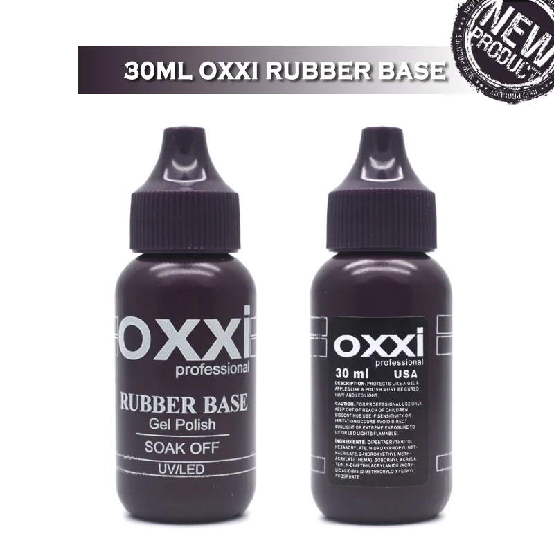 oxxi Latest 30ml Nail Rubber Base Coat  and Top Coat for Gel Polish Semi Permanent UV Gel Varnishes for Nails Art Gellak Hybrid