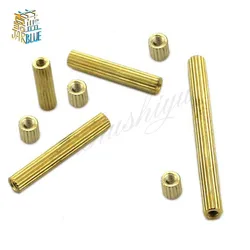 50pcs/lot M2*3/4/5/6/7/8/10/11/12/13/14/15/16/17/18/19/20mm Brass Round Standoff Spacer Female Female M2 Brass Threaded Spacer