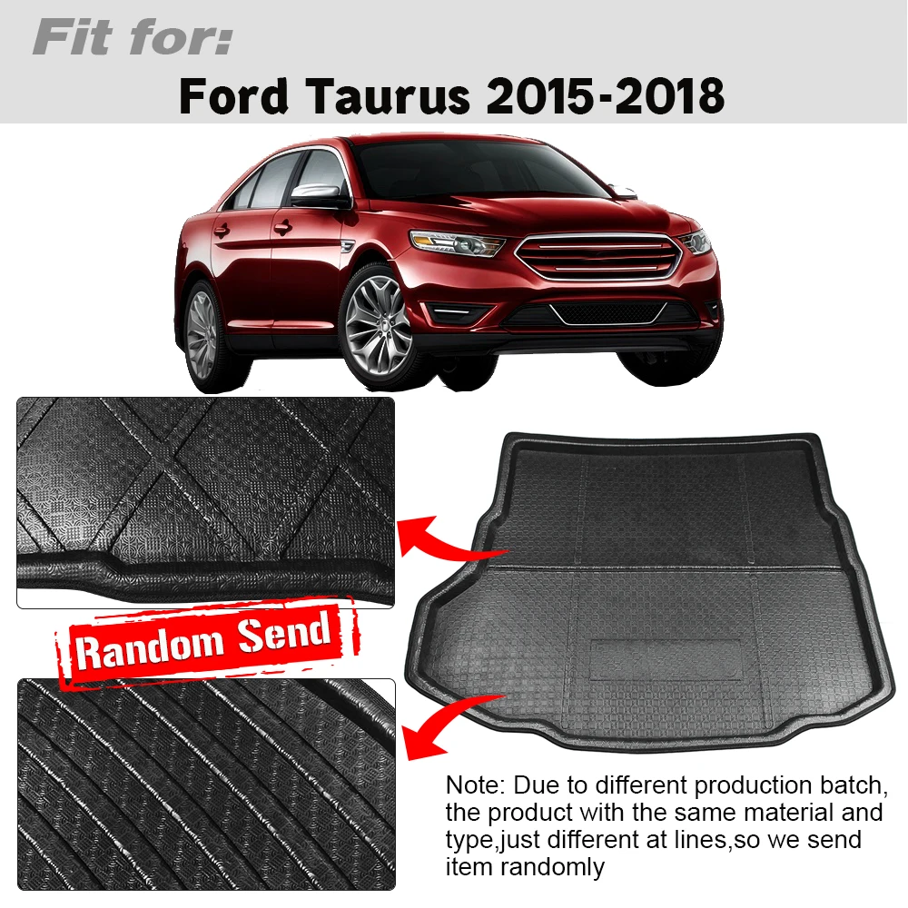 Buildreamen2 For Ford Taurus Car Styling Tail Trunk Mat Boot Tray Liner Floor Cargo Mud Protector Carpet Pad 2015 2016 2017 2018