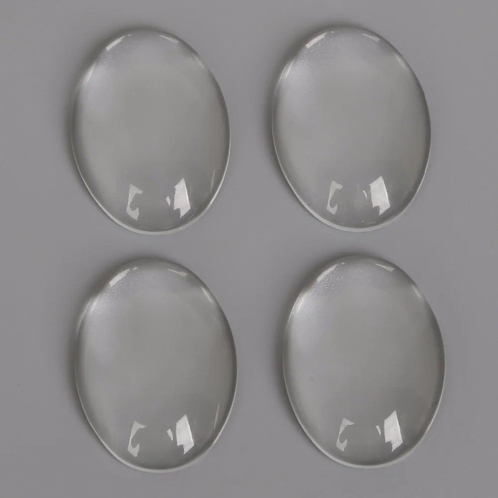 10~50Pcs/Lot Round Oval Square Flat Back Glass Cabochon 8 12 20 25mm Transparent Clear Crystal Cabochon Cameo Diy Jewelry Making