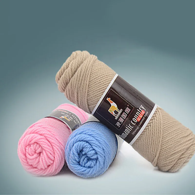 500G/5Pcs Worsted Alpaca Wool Silk Thick Crochet Yarn For Hand Knitting Eco-Friendly Dyed Knitting Wool Thick Thread