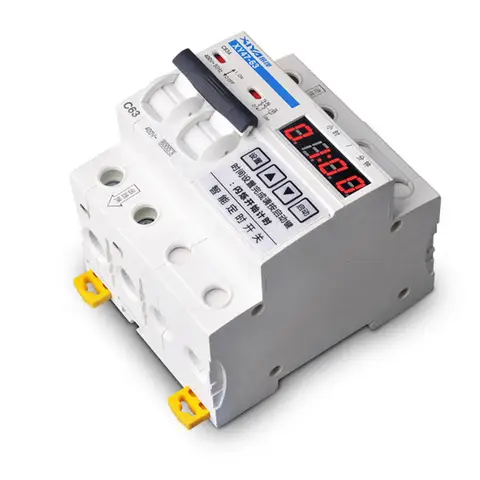 63A 12000W Circuit Breaker with Timing Countdown Control Time Function MCB 0-99 Hours 59 Minutes Timer Switch
