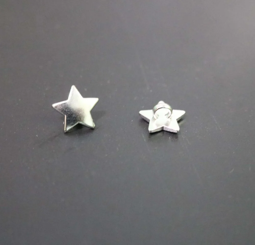 11mm star silver Shank Button Metal Buttons Sewing Metal Buttons 50pcs