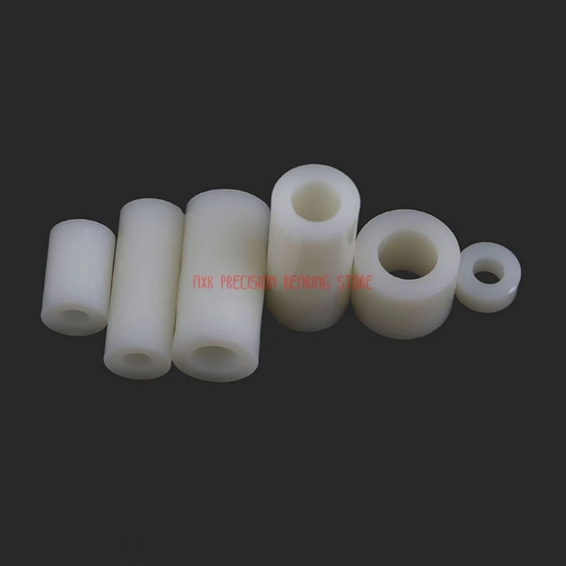 Vis Parafusos 50pcs M3*2/3/4/5/6/7/8/9/10/11/12/13/14/15 Mm Abs Rround Spacer Standoff White Nylon Non-threaded Round Hollow