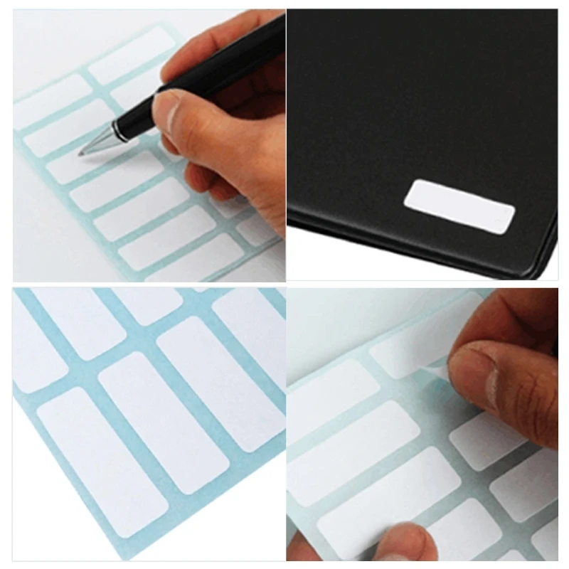 12 Sheet Self Adhesive Sticky White Label Blank Stickers Note Tags Craft
