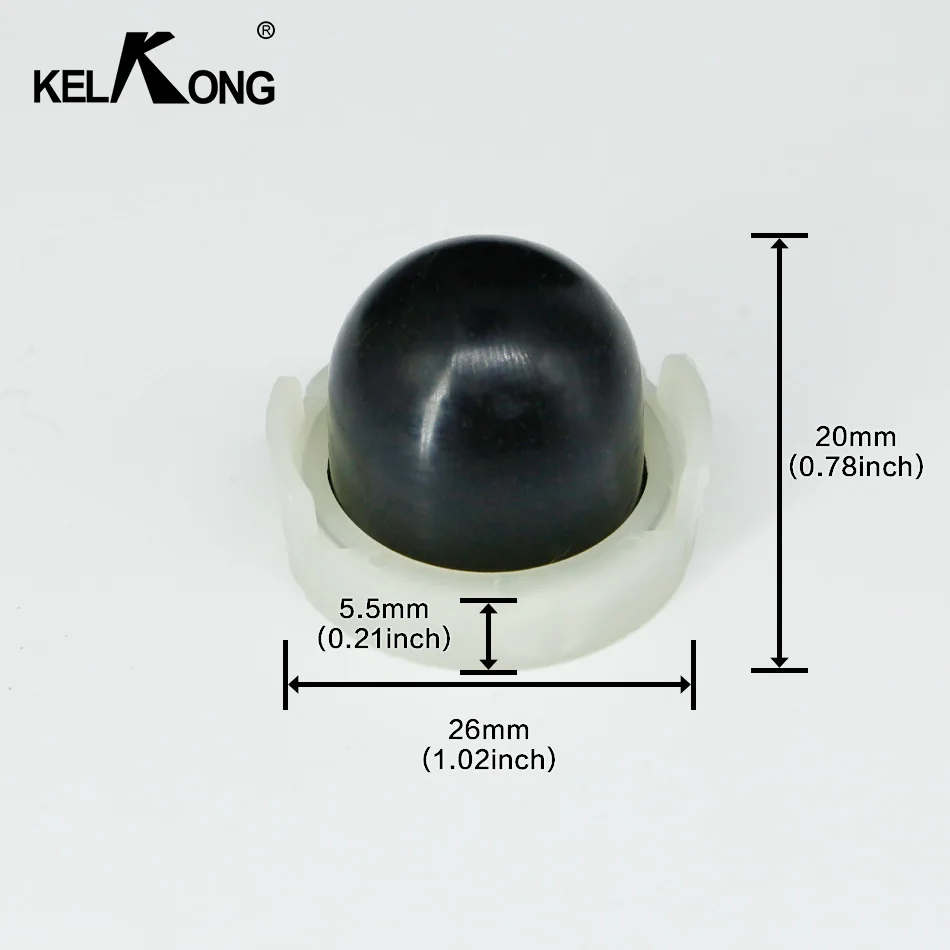 KELKONG 5Pcs Black Oil Primer Bulb Pump Cup 20mm For Briggs /Stratton 694394 494408 Carburetor Chainsaw