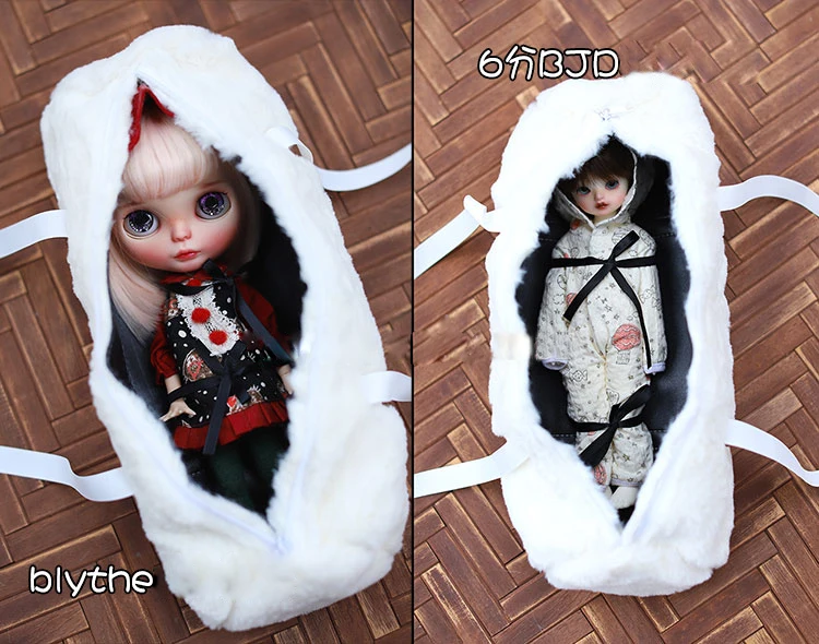 

D01-P545 children handmade toy 1/6 Doll clothes BJD/SD doll props Accessories doll Warm cashmere outing bag 1pcs