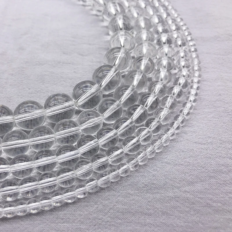 Top quality white transparent glass ball round crystal beads Loose beads Selectable /4/6/8/10/12MM