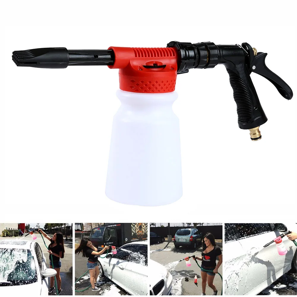 

Car Washer High Pressure Snow Foamer Water Gun 900ml Car Cleaning Foam Gun Washing Foamaster Gun Water Soap Shampoo Sprayer