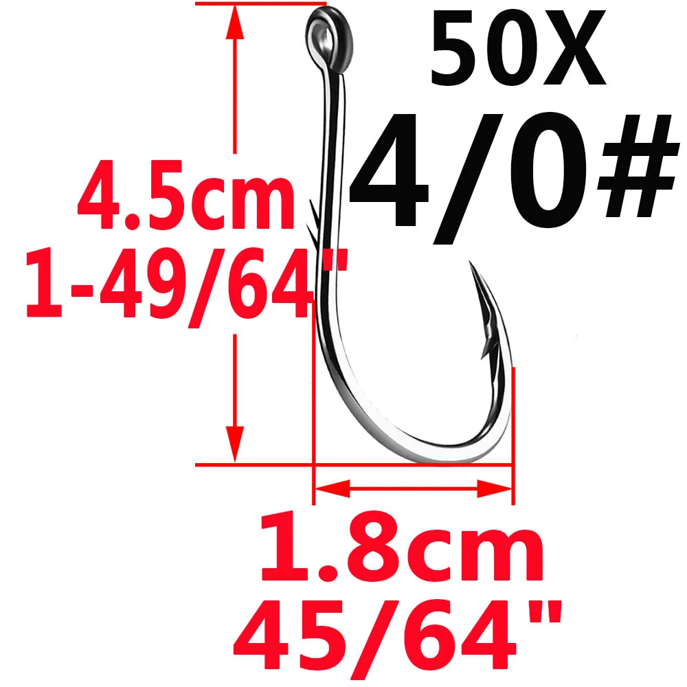 Simpleyi-anzuelo de pesca Iseama circular, anzuelo de pesca con ojos de carpa, tamaño 12, 10, 6, 4, 1, 1/0, 2/0, 3/0, 4/0, 5/0, Japón, 50 piezas/1