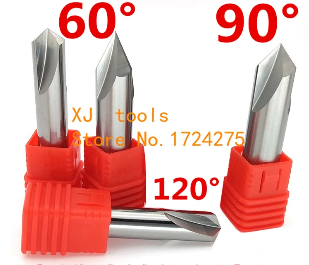 1PCS 3/4/5/6/8/10/12mm*60 degree/90 degree/120 degree Aluminum processing Cemented carbide chamfer drill positioning centre bit