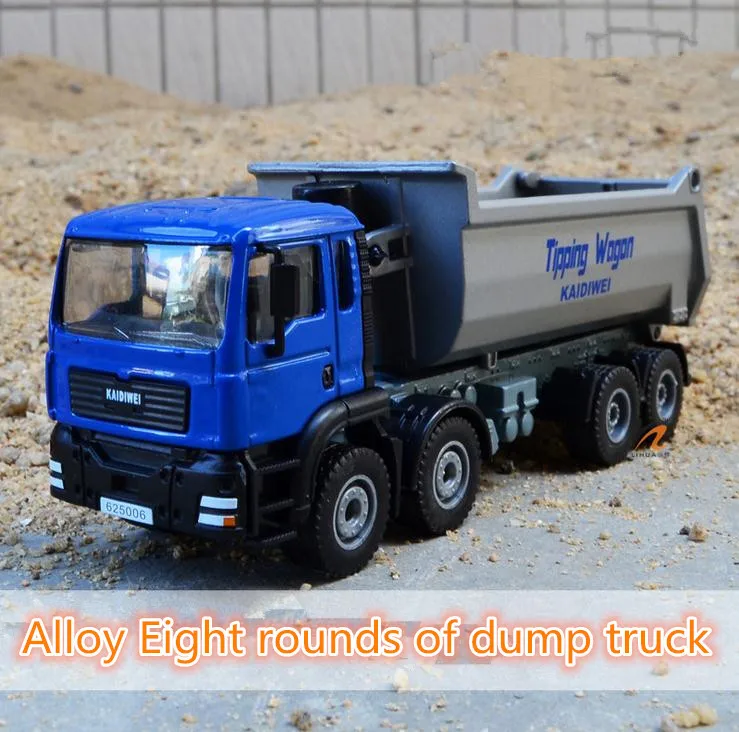 Free shipping!1 : 50 alloy slide toy models construction vehicles,Eight rounds of dump truck model,Children\'s favorite