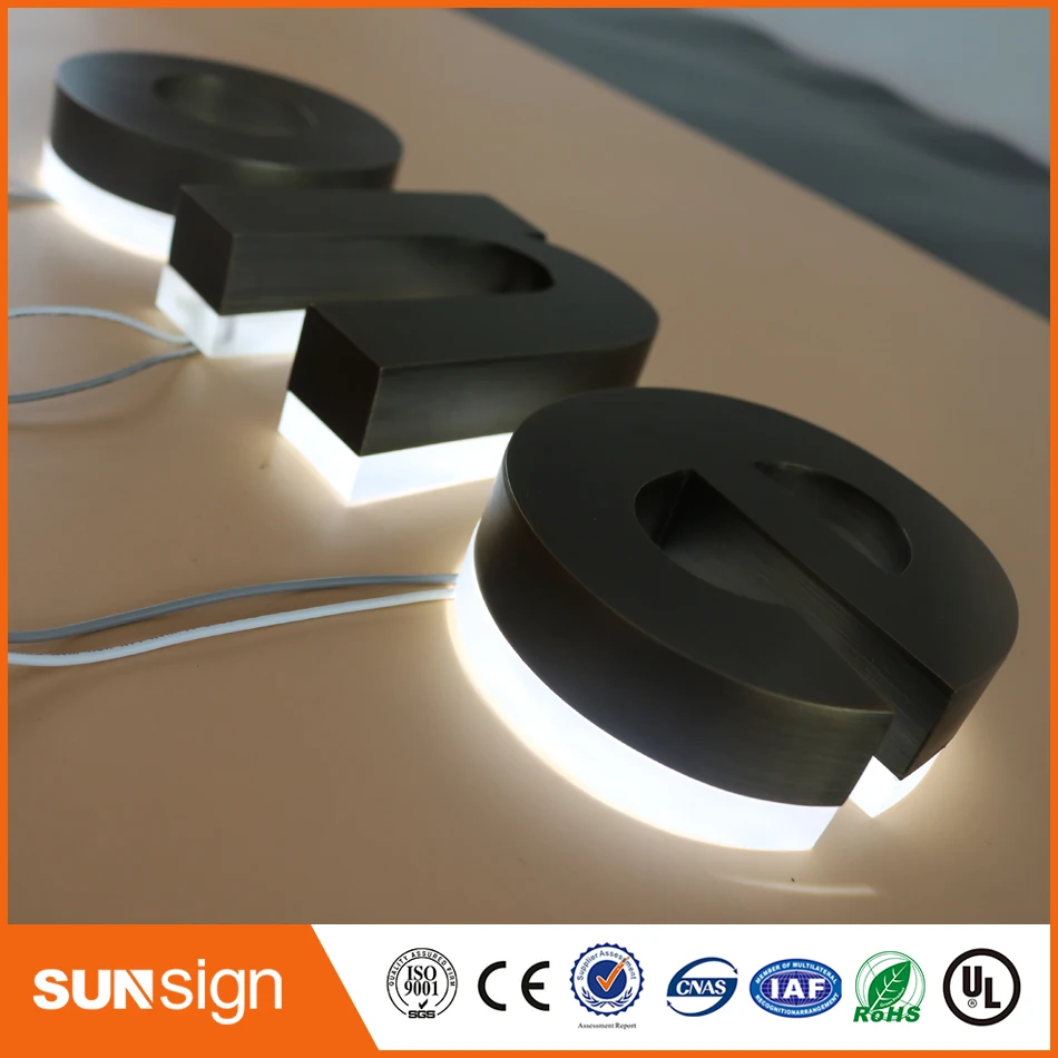 Para eua e canadá mercado led letras retroiluminadas