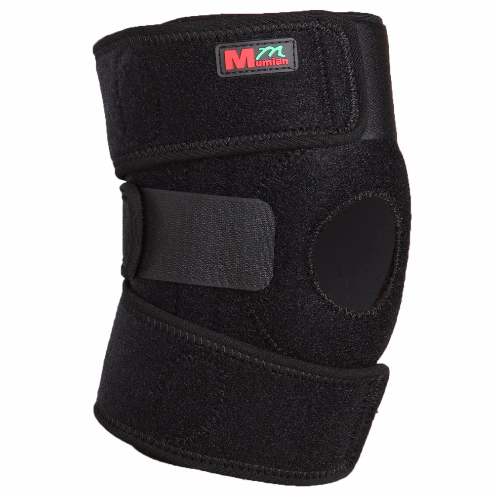 B01 Adjustable Sports Leg Knee Support Brace Wrap Protector Pads Sleeve Cap Patella Guard 2 Spring Bars,one Size,Black 1PCS