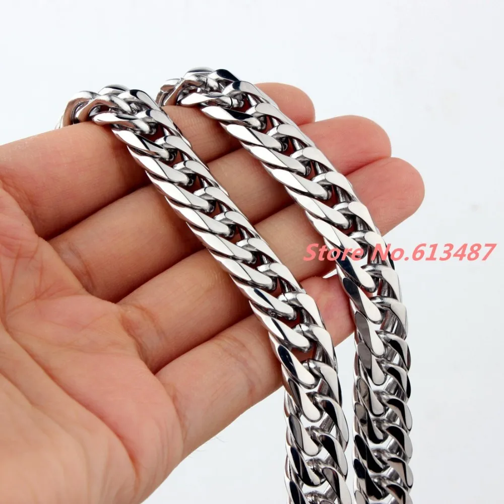 6-18mm Stainless Steel Cuban Link Chain Necklace For Men & Women – 16-40 Inch, 316L