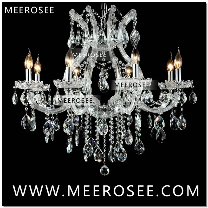 

Hot selling Maria Theresa Clear White Crystal Chandelier Lamp Luster Cristal Pendelleuchte Light Fixture top quality 8 Lights