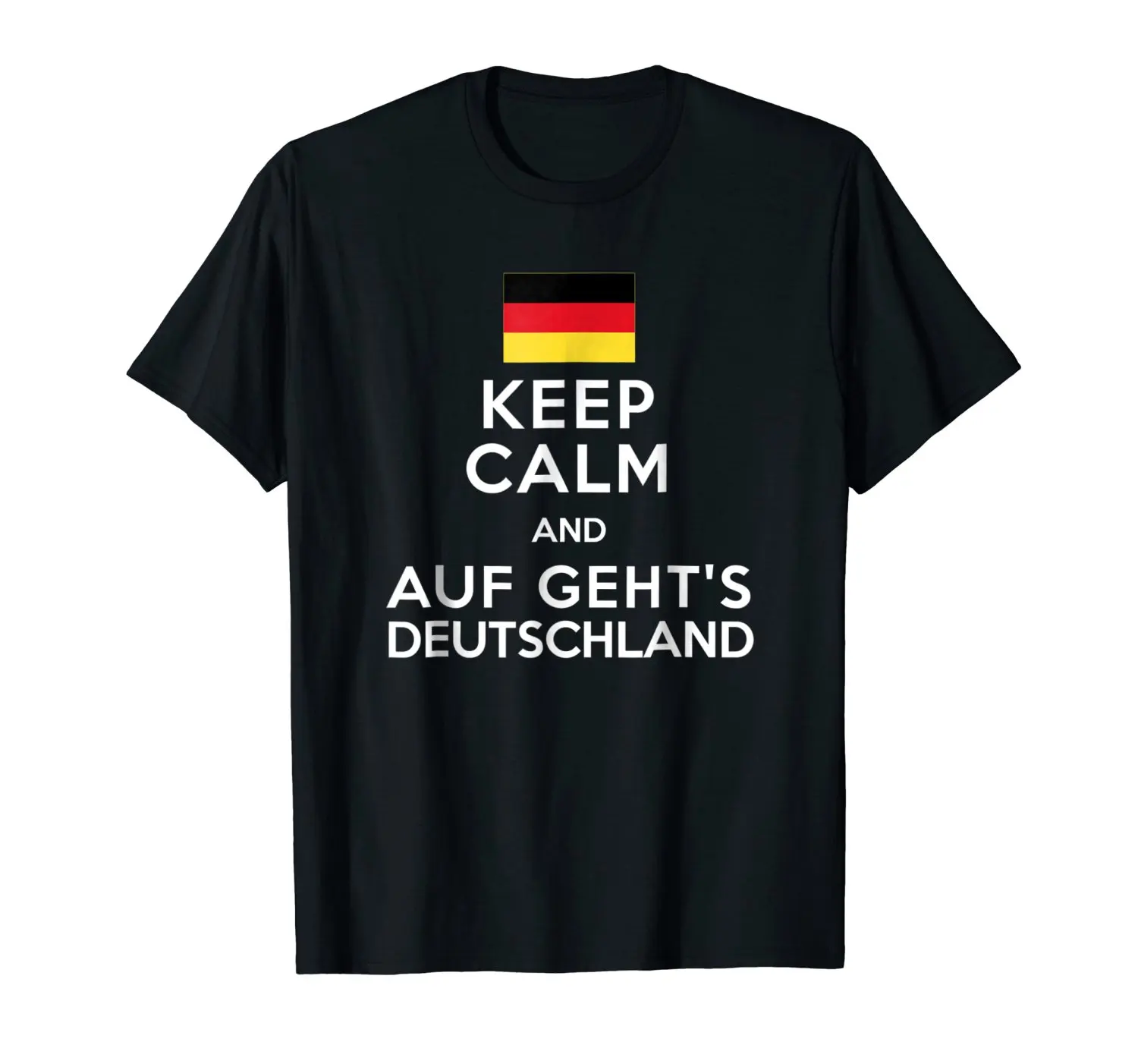 2019 Newest Men'S Funny Slim Fit O Neck T-Shirt Men Germany World Team Keep Calm Auf Gehts Deutschland Tshirts