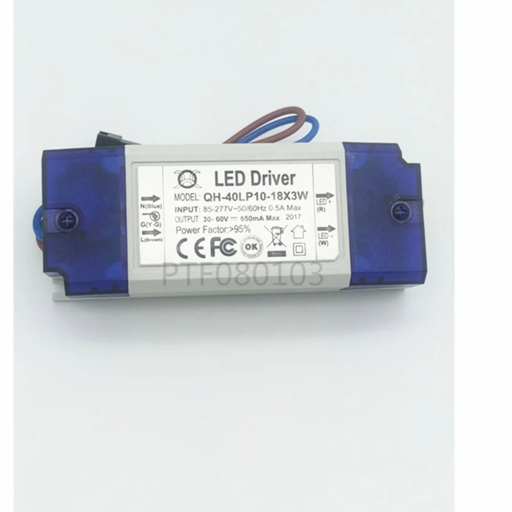 

1pcs 36W AC85-277V LED Driver 10-18x3W 600mA DC30-60V LEDPowerSupply Constant Current Ceiling Lamp Free Shippingt