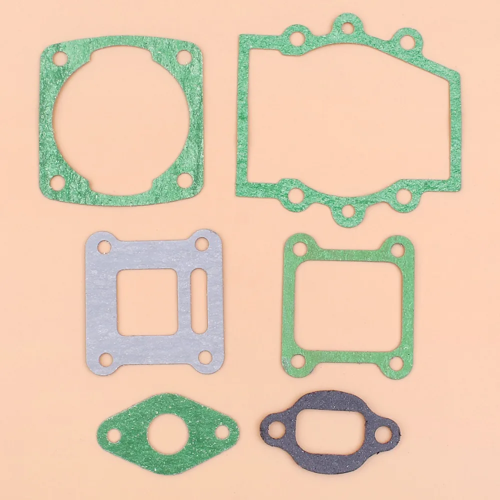 6pcs/set Engine Cylinder Intake Gasket For Subaru ROBIN NB411 FL411 NF411 NB351 Brush Cutter 1E40F-6 Trimmer Weedeater Motor