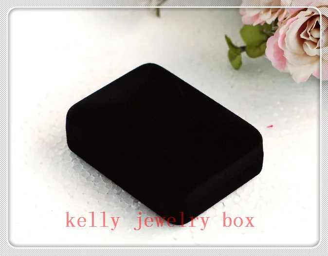 40pcs/lot Black Velvet Jewelry Box Earrings Pendant Display Packaging Box Cute Necklace Gift Box,Can Print Logo For 680pcs Boxes