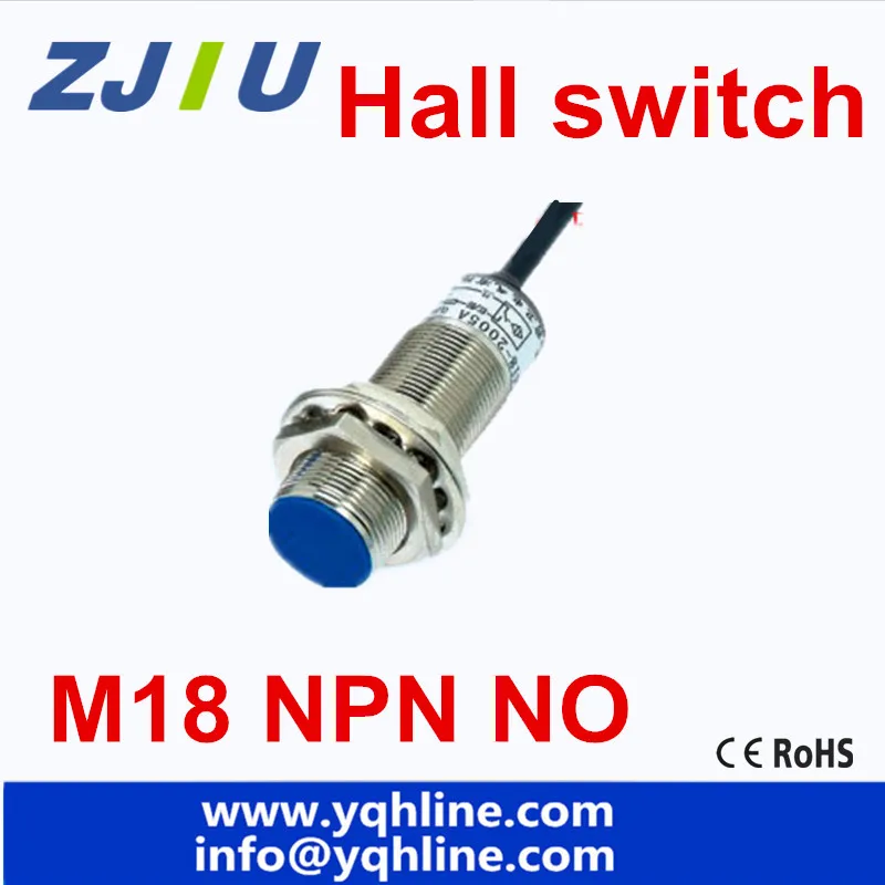 

M18 Hall Sensor Proximity Switch NPN NO 3-wires normally Open with magnet 5pcs/lot free shipping