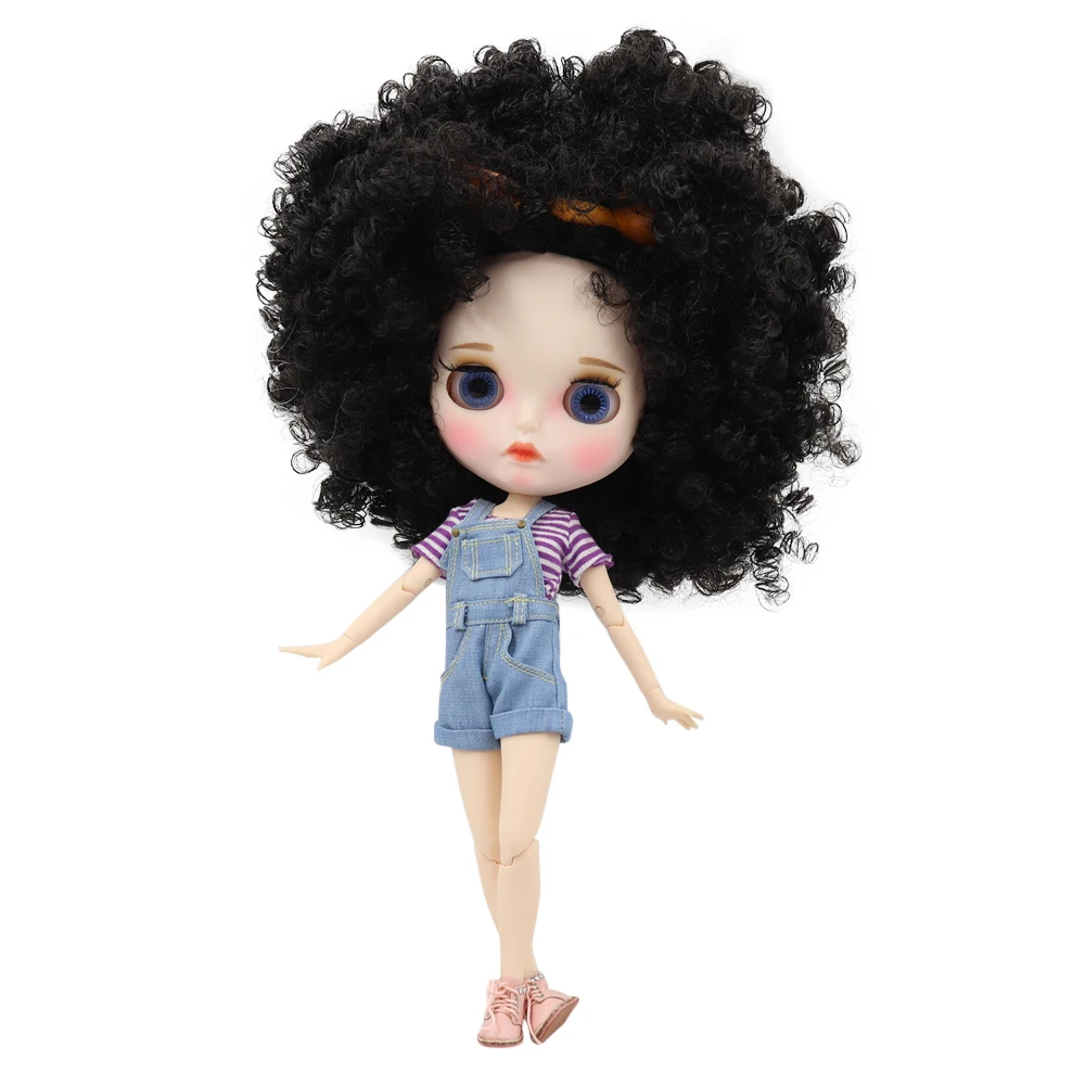 ICY DBS Blyth Doll white skin joint body New matte face black explosion head DIY sd gift toy