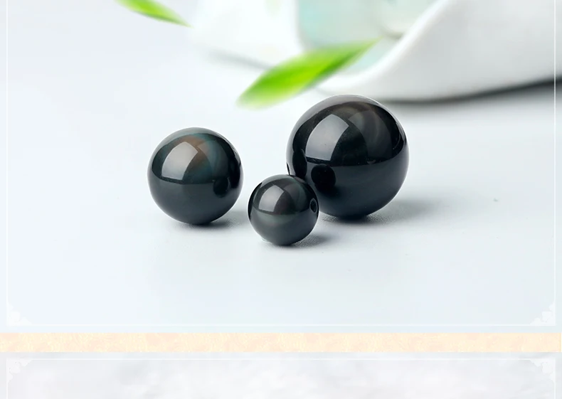 Natural Double Rainbow Eye Obsidian Bulk DIY Handmade Bracelet Necklace Jewelry Beads Separation Accessories