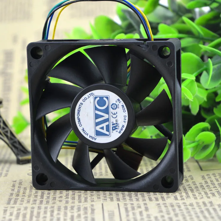 AVC 7020 70mm x 70mm x 20mm DA07020T12U 1B1S Bearing PWM Cooler Cooling Fan 12V 0.70A 4Wire 4Pin Connector