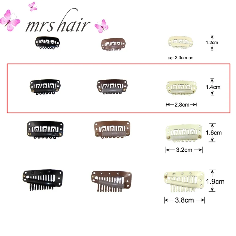 50szt 2.8cm Klips do przedłużania włosów Klipsy do włosów Klipsy do włosów z silikonowymi klipsami do peruk Akcesoria do peruk Clip In Weave