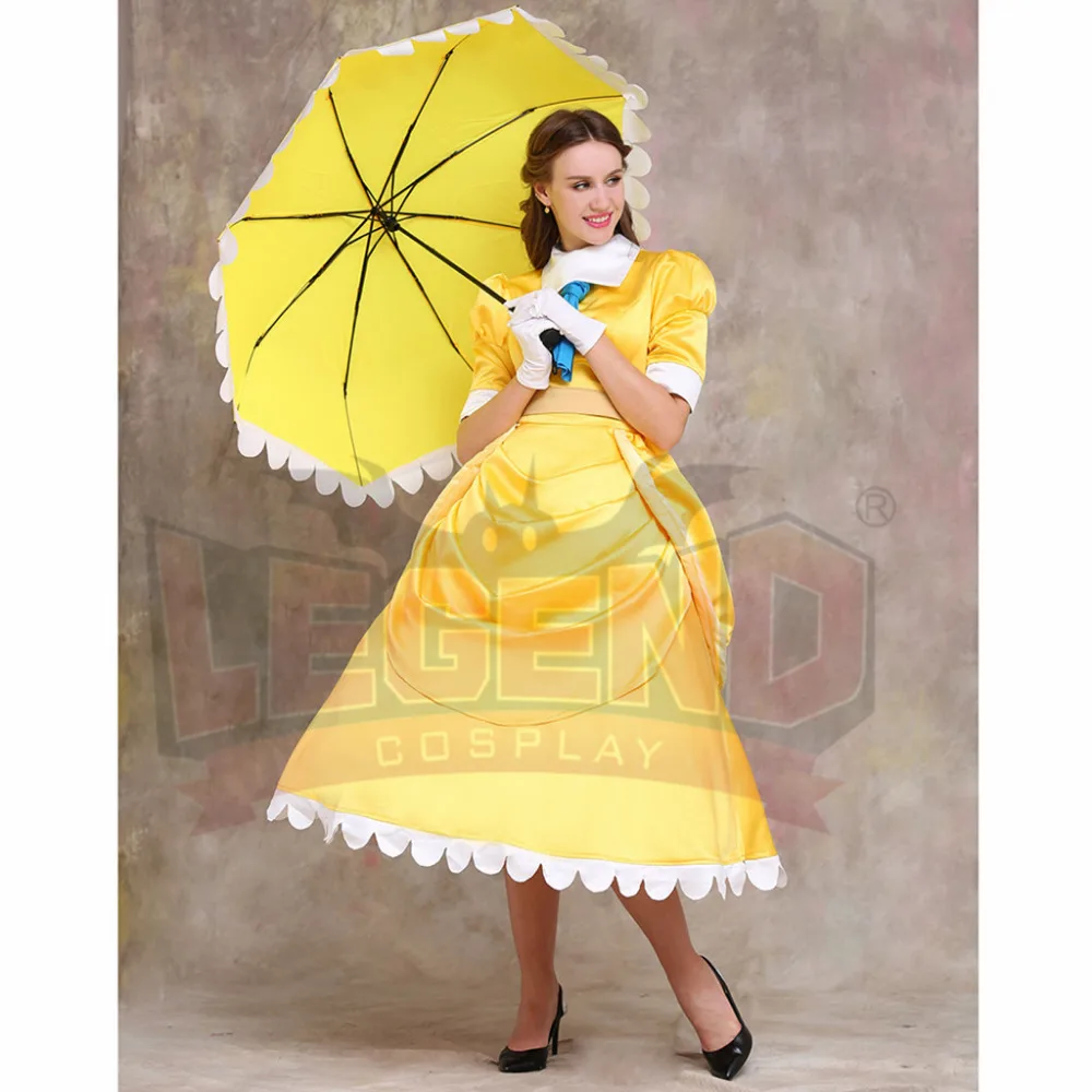 Jane Porter Costume Dress Umbrella Adult Women's Halloween Carnival Cosplay Costume image 2