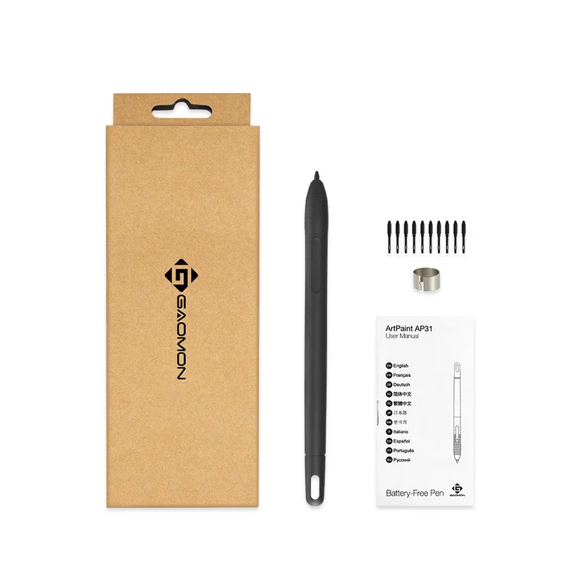 GAOMON ArtPaint AP31-8192 Level Battery-Free Wireless Art Stylus Only for M10K 2018 Version Graphics Tablet